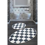 Chilai Home Dama Djt 2li Set Banyo Halısı Paspas Seti, Klozet Takımı