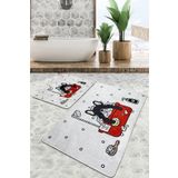 Chilai Home Dogs Shower Djt 2'li Set Banyo Halısı