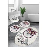 Chilai Home Dream Djt 3'lü Set Paspas Kaymaz Taban Yıkanabilir Banyo Halısı Klozet Takımı