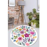 Chilai Home Drenaj Çap Djt Dekoratif Modern Tasarım Yıkanabilir Kaymaz Taban Halı Yolluk, 140 x 140