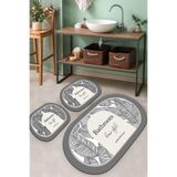Chilai Home Earth Surface Djt 3'lü Set Banyo Halısı