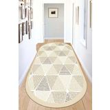 Chilai Home Ecora Bej Oval Dekoratif Halı Djt, 100 x 160