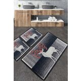 Chilai Home Elafa Djt 3'lü Set Yıkanabilir Kaymaz Taban Banyo Halısı