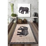 Chilai Home Elefante Nero Djt Dekoratif, Koridor Halı Modelleri, 80 x 150