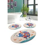Chilai Home Etnic Djt 3'lü Set Banyo Paspası Klozet Takımı