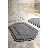 Chilai Home Exgena Gri 2li %100 Pamuklu Banyo Paspas Seti (60x90 cm 40x60 cm)