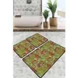 Chilai Home Ferox Djt 3'lü Set Banyo Paspası Kaymaz Tabanlı Banyo Halısı Klozet Takımı