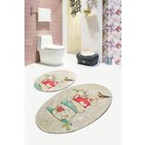 Chilai Home Fıncan Djt 2li Set Banyo Halısı Paspas Seti, Klozet Takımı