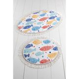 Chilai Home Fısh Colourful 2'li Set Banyo Halısı Yıkanabilir, Kaymaz Taban Djtbanyo - Renkli - 988