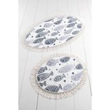 Chilai Home Fısh Whıte 2'li Set Banyo Halısı Yıkanabilir, Kaymaz Taban Djtbanyo - Renkli - 1081