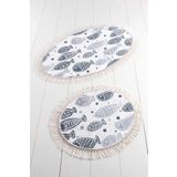 Chilai Home Fish Whıte Djt 2 Li Set Banyo Halısı