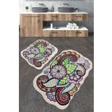 Chilai Home Forme Djt 2'li Set Yıkanabilir Kaymaz Taban Banyo Halısı