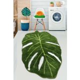 Chilai Home Frunze 80x120 cm Yıkanabilir Kaymaz Taban Banyo Halısı
