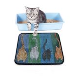 Chilai Home Gatto Carıno Kedi Kumu Paspası Gri Elekli Tuvalet Önü Paspası, Çok Renkli, Tek Ebat