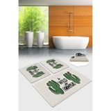 Chilai Home Gentle Djt 3'lü Set Banyo Paspası Kaymaz Tabanlı Banyo Halısı Klozet Takımı