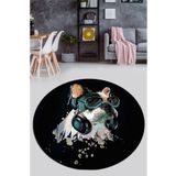 Chilai Home Glasses Dog Cap Djt Modern Tasarım Yıkanabilir Kaymaz Taban 140x140 cm Halı