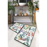 Chilai Home Green In Flower Djt 2'li Set Banyo Halısı Banyo Halısı