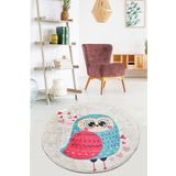 Chilai Home Gufo Djt Çap Kaymaz Taban Dekoratif 140x140 cm Halı