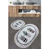 Chilai Home Guipure Djt 2'li Set Banyo Paspası Kaymaz Tabanlı Banyo Halısı Klozet Takımı
