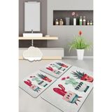 Chilai Home Happy Cactus Djt 3lü Set Banyo Paspası Klozet Takımı
