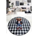 Chilai Home Heat Bear Çap Dekoratif, Kaymaz Taban, Antibakteriyel, Yıkanabilir Halı, 100 x 100