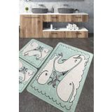 Chilai Home Helsinki Banyo Halısı Djt 3lü Set Banyo Halısı Paspas Yıkanabilir Kaymaz
