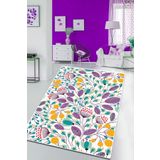 Chilai Home Herbs Djt Dekoratif Modern Tasarım Yıkanabilir Kaymaz Taban Halı Yolluk, 100 x 160