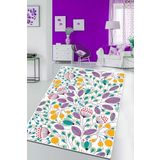Chilai Home Herbs Djt Dekoratif Modern Tasarım Yıkanabilir Kaymaz Taban Halı Yolluk, 140 x 190