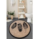 Chilai Home Hoja Bej 100x100 cm Banyo Halısı