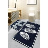 Chilai Home Hoja Siyah 2'li Set Djt Banyo Halısı