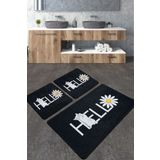 Chilai Home Hola Gato Djt 3'lü Set Banyo Halısı