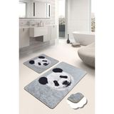 Chilai Home Huge Panda 2'li Set Özel Tasarım Kaydırmaz Taban Banyo Paspası Djtbanyo - Renkli