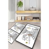 Chilai Home It Sounds So Romantıc Djt 3lü Set Banyo Halısı Banyo Paspası