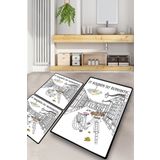 Chilai Home It Sounds So Romantic Djt 3'lü Set Banyo Halısı