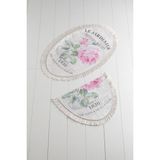 Chilai Home Jardıner Oval 2'li Set Banyo Halısı Yıkanabilir, Kaymaz Taban Djtbanyo - Renkli - 165