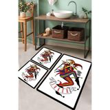 Chilai Home Joker Djt 3'lu Set Banyo Halısı
