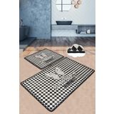 Chilai Home Kareli Kelebek Djt 2li Set Banyo Paspas Seti,Paspas Takımı,Klozet Takımı