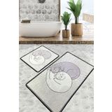 Chilai Home Katt Djt 2'li Set Yıkanabilir Kaymaz Taban Banyo Halısı
