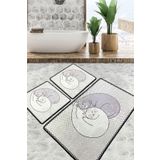 Chilai Home Katt Djt 3'lü Set Yıkanabilir Kaymaz Taban Banyo Halısı