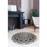 Chilai Home Kozzy Dekoratıf Djt Çap Dekoratif Marka Yıkanabilir Kaymaz Taban 140x140 cm Halı