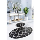 Chilai Home Kupa Siyah Djt 2li Set Banyo Halısı Klozet Takımı