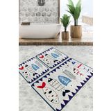 Chilai Home Le Poisson Djt 3'lü Set Banyo Halısı