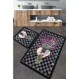Chilai Home Levan Djt 2'li Set Yıkanabilir Kaymaz Taban Banyo Halısı