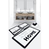 Chilai Home Like Djt 3lü Set Banyo Halısı Paspas Kaymaz Taban Yıkanabilir Klozet Takımı