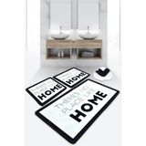 Chilai Home Like Home 3'lü Set Banyo Halısı Paspas Kaymaz Taban Yıkanabilir Klozet Takımı Djtbanyo - Renkli