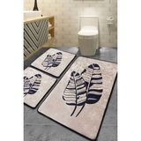 Chilai Home Lipha Bej 3'lü Set Banyo Halısı Kaymaz Taban Özelliği ile Konforlu Kullanım Djtbanyobanyo