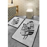 Chilai Home Lipha Gri 2'li Set Djt Banyo Halısı