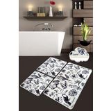Chilai Home Lori 3'lü Set Paspas Yıkanabilir Kaymaz Taban Banyo Halısı Klozet Takımı