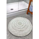 Chilai Home Macoroni Ekru 100x100 Cm Banyo Halısı, Paspası %100 Doğal Pamuklu.