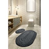 Chilai Home Macoroni Füme 2'li Set Cotton Banyo Halısı